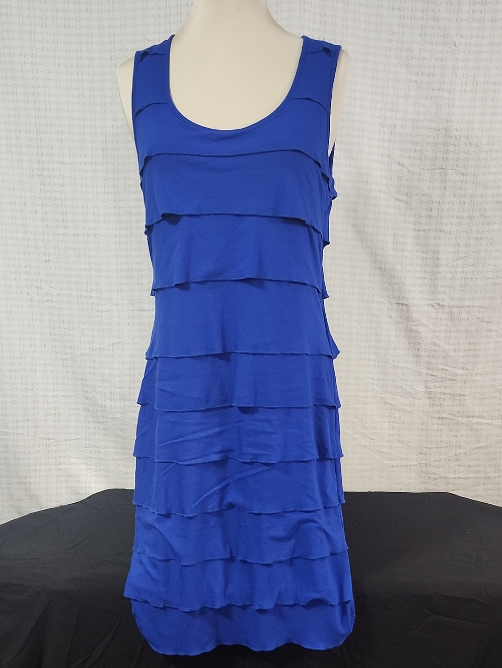 Calvin Klein Cobalt Blue Sleeveless Tiered Midi Dress Size 8